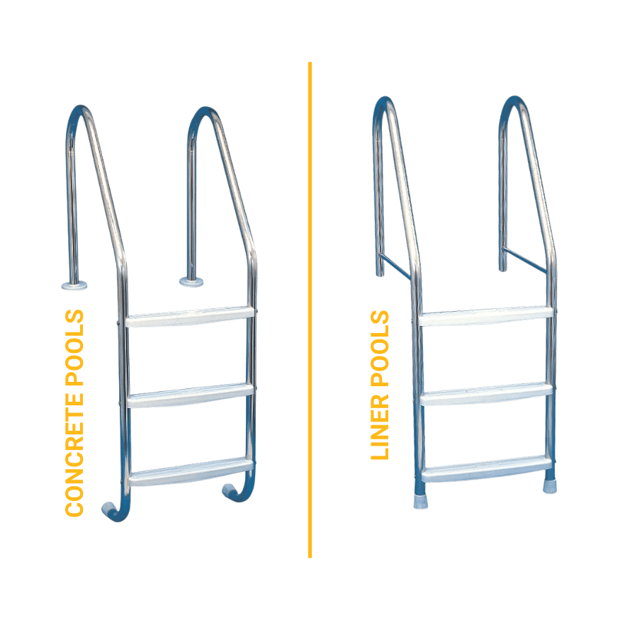 Stainless Steel Ladder for Concrete or Liner Pools | Blue Cube Direct