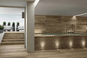 Oak Wood Porcelain Coping and Paving